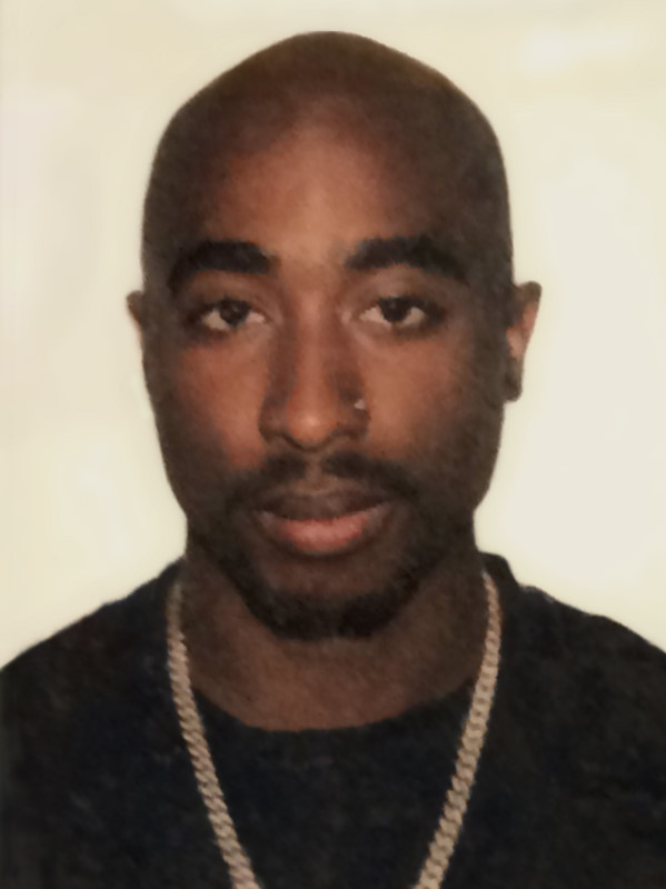 Tupac Shakur passport photo from 1995
