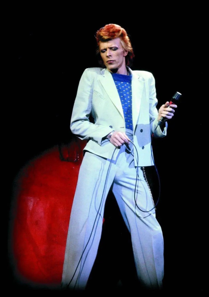 David Bowie performing live in 1974