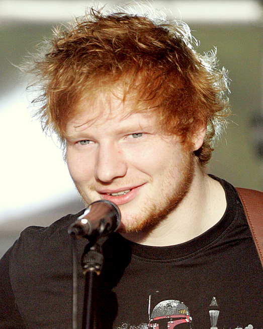 Ed Sheeran performing in 2013