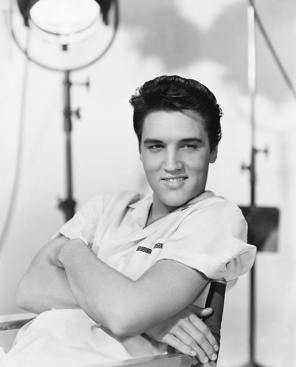 Elvis Presley portrait from Modern Screen in 1958