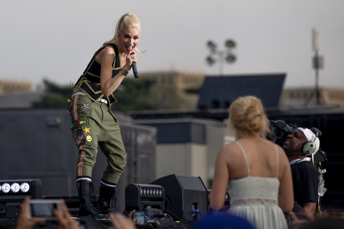 Gwen Stefani of No Doubt performing at Global Citizen Earth Day in 2015