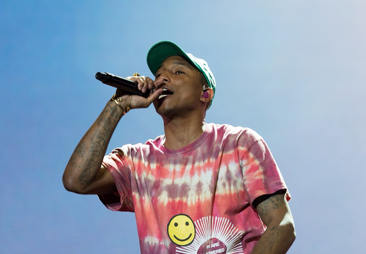 Pharrell Williams performing at Global Citizen Festival Hamburg